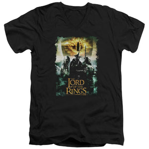 AN OFFCIALLY LICENSED LORD OF THE RINGS VILLAIN GROUP MEN'S V-NECK T-SHIRT BLACK