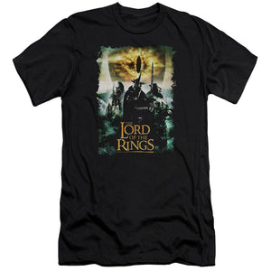 AN OFFCIALLY LICENSED LORD OF THE RINGS VILLAIN GROUP MEN'S PREMIUM SLIM FIT T-SHIRT BLACK