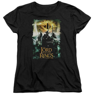 AN OFFCIALLY LICENSED LORD OF THE RINGS VILLAIN GROUP WOMEN'S REGULAR FIT T-SHIRT BLACK