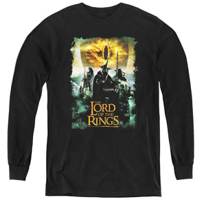 AN OFFCIALLY LICENSED LORD OF THE RINGS VILLAIN GROUP YOUTH LONG SLEEVE T-SHIRT BLACK