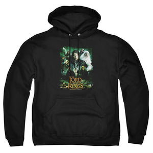 AN OFFCIALLY LICENSED LORD OF THE RINGS HERO GROUP ADULT UNISEX PULLOVER HOODIE BLACK