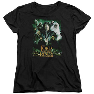 AN OFFCIALLY LICENSED LORD OF THE RINGS HERO GROUP WOMEN'S REGULAR FIT T-SHIRT BLACK