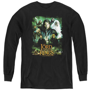 AN OFFCIALLY LICENSED LORD OF THE RINGS HERO GROUP YOUTH LONG SLEEVE T-SHIRT BLACK