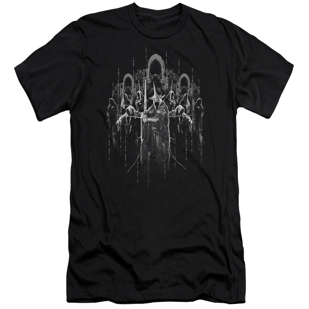 AN OFFCIALLY LICENSED LORD OF THE RINGS THE NINE MEN'S PREMIUM SLIM FIT T-SHIRT BLACK