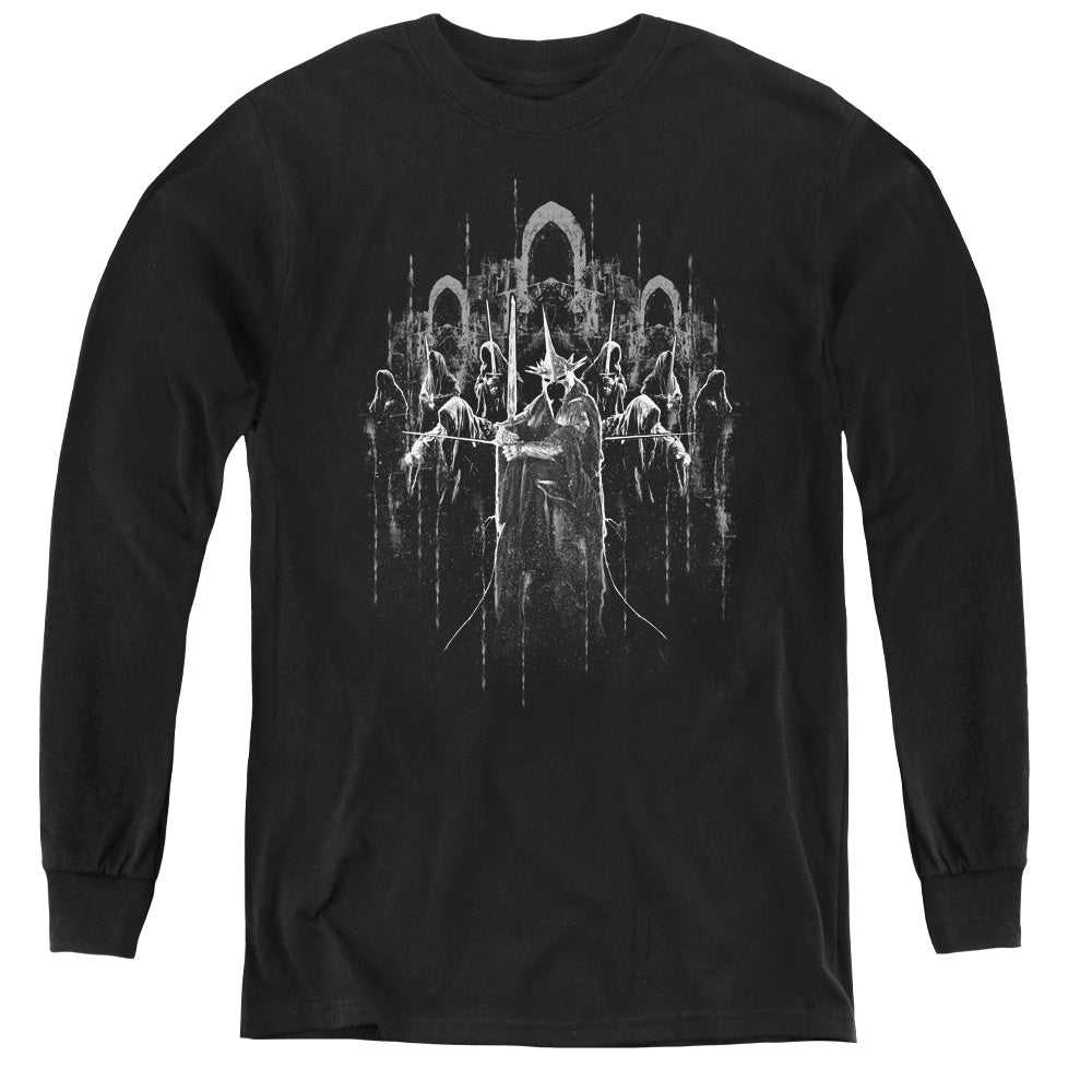 AN OFFCIALLY LICENSED LORD OF THE RINGS THE NINE YOUTH LONG SLEEVE T-SHIRT BLACK