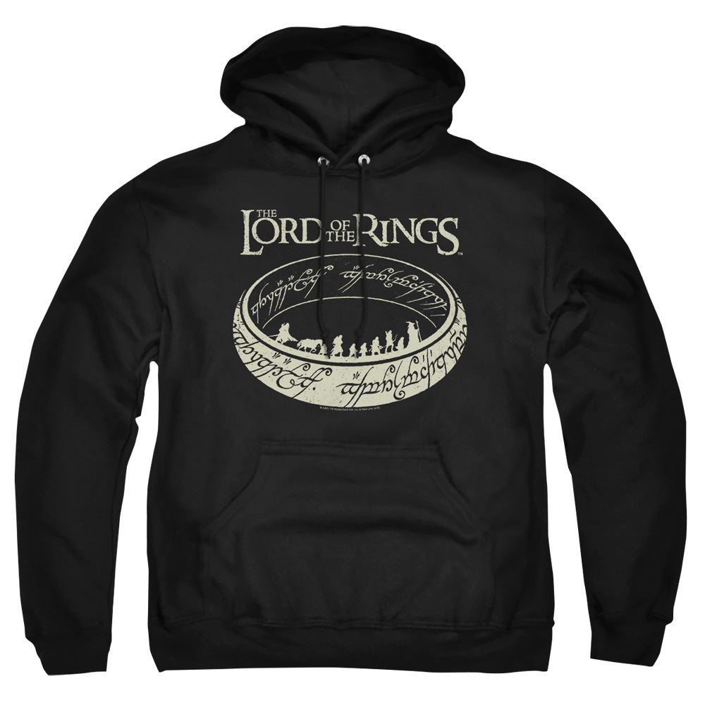 AN OFFCIALLY LICENSED LORD OF THE RINGS THE JOURNEY ADULT UNISEX PULLOVER HOODIE BLACK