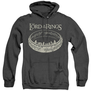 AN OFFCIALLY LICENSED LORD OF THE RINGS THE JOURNEY ADULT UNISEX HEATHER PULLOVER HOODIE BLACK