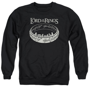 AN OFFCIALLY LICENSED LORD OF THE RINGS THE JOURNEY ADULT UNISEX CREWNECK SWEATSHIRT BLACK