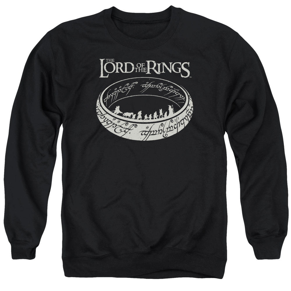 AN OFFCIALLY LICENSED LORD OF THE RINGS THE JOURNEY ADULT UNISEX CREWNECK SWEATSHIRT BLACK