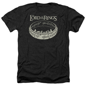 AN OFFCIALLY LICENSED LORD OF THE RINGS THE JOURNEY MEN'S HEATHER T-SHIRT CHARCOAL