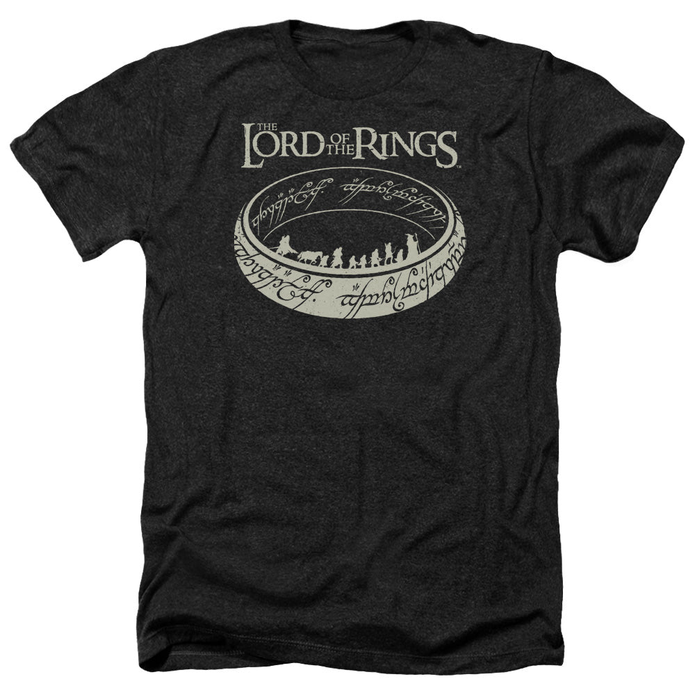 AN OFFCIALLY LICENSED LORD OF THE RINGS THE JOURNEY MEN'S HEATHER T-SHIRT CHARCOAL