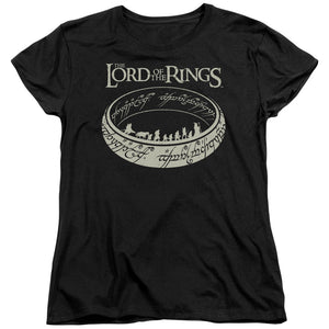 AN OFFCIALLY LICENSED LORD OF THE RINGS THE JOURNEY WOMEN'S REGULAR FIT T-SHIRT BLACK