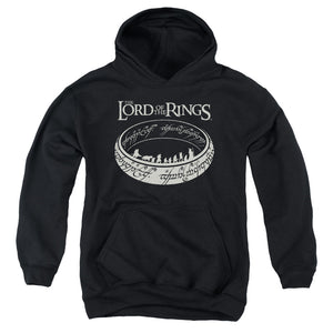 AN OFFCIALLY LICENSED LORD OF THE RINGS THE JOURNEY YOUTH HOODIE BLACK