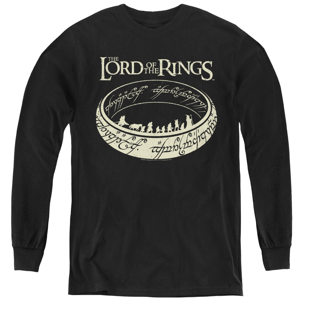 AN OFFCIALLY LICENSED LORD OF THE RINGS THE JOURNEY YOUTH LONG SLEEVE T-SHIRT BLACK