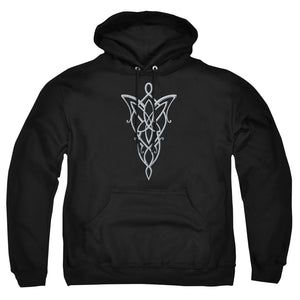 AN OFFCIALLY LICENSED LORD OF THE RINGS ARWEN NECKLACE ADULT UNISEX PULLOVER HOODIE BLACK