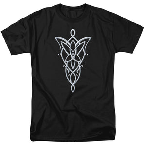 AN OFFCIALLY LICENSED LORD OF THE RINGS ARWEN NECKLACE MEN'S REGULAR FIT T-SHIRT BLACK