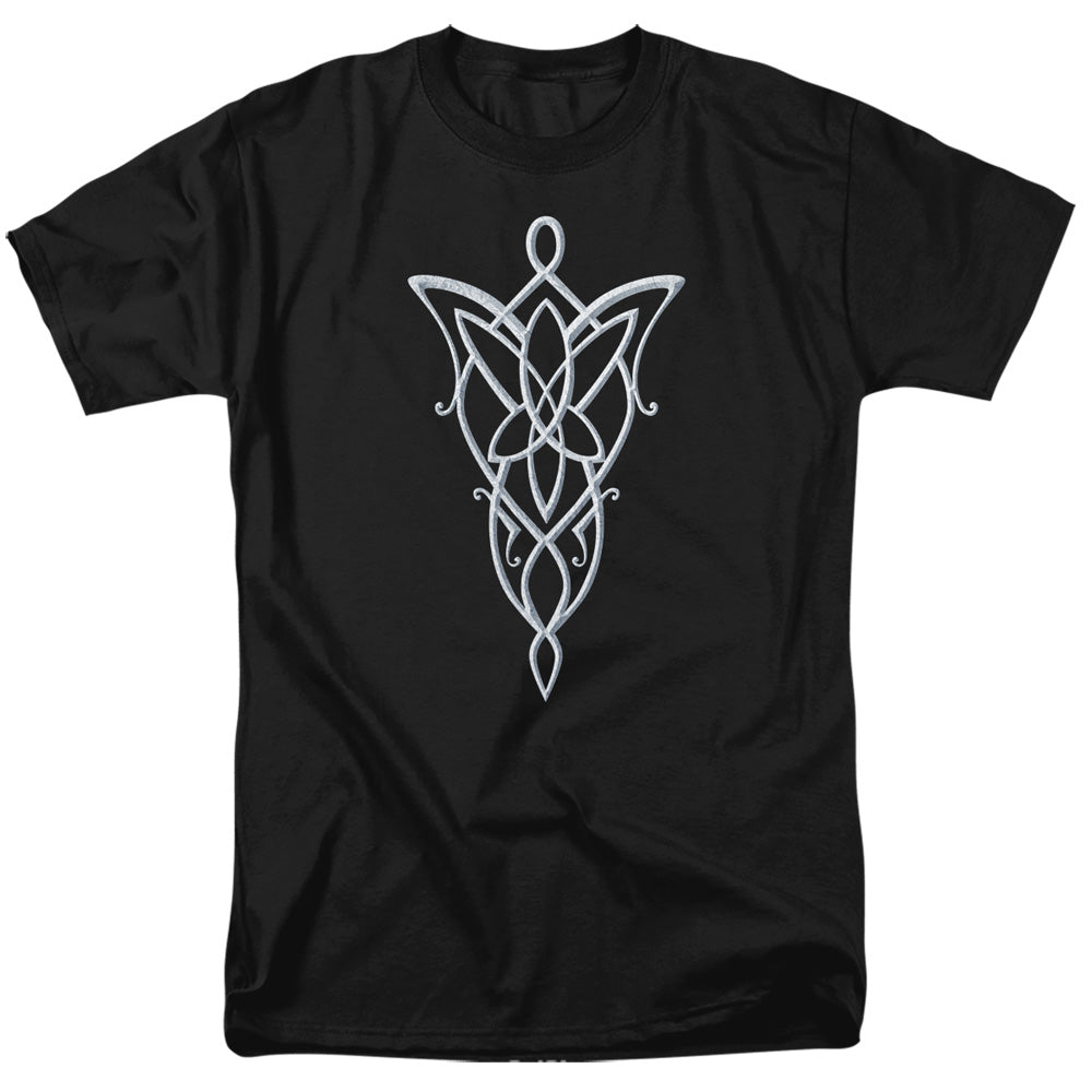 AN OFFCIALLY LICENSED LORD OF THE RINGS ARWEN NECKLACE MEN'S REGULAR FIT T-SHIRT BLACK
