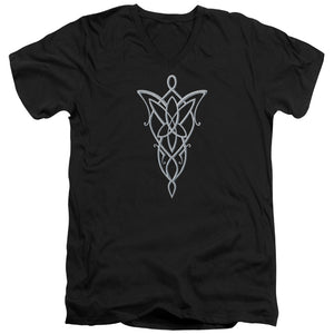 AN OFFCIALLY LICENSED LORD OF THE RINGS ARWEN NECKLACE MEN'S V-NECK T-SHIRT BLACK