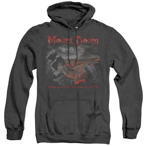 AN OFFCIALLY LICENSED LORD OF THE RINGS POWER CORRUPTS ADULT UNISEX HEATHER PULLOVER HOODIE BLACK