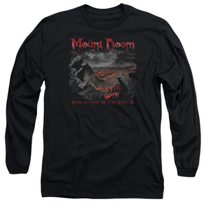 AN OFFCIALLY LICENSED LORD OF THE RINGS POWER CORRUPTS MEN'S LONG SLEEVE T-SHIRT BLACK