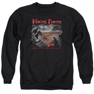 AN OFFCIALLY LICENSED LORD OF THE RINGS POWER CORRUPTS ADULT UNISEX CREWNECK SWEATSHIRT BLACK