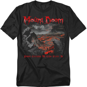 AN OFFCIALLY LICENSED LORD OF THE RINGS POWER CORRUPTS MEN'S REGULAR FIT T-SHIRT BLACK