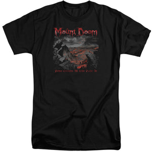 AN OFFCIALLY LICENSED LORD OF THE RINGS POWER CORRUPTS MEN'S TALL FIT T-SHIRT BLACK