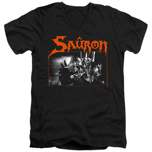 AN OFFCIALLY LICENSED LORD OF THE RINGS SAURON MEN'S V-NECK T-SHIRT BLACK