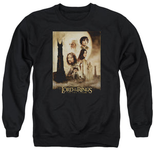 AN OFFCIALLY LICENSED LOR TT POSTER ADULT UNISEX CREWNECK SWEATSHIRT BLACK