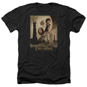 AN OFFCIALLY LICENSED LOR TT POSTER MEN'S HEATHER T-SHIRT CHARCOAL