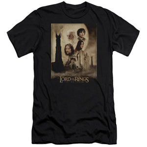 AN OFFCIALLY LICENSED LOR TT POSTER MEN'S PREMIUM SLIM FIT T-SHIRT BLACK