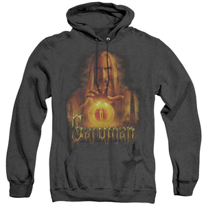 AN OFFCIALLY LICENSED LOR SARUMAN ADULT UNISEX HEATHER PULLOVER HOODIE BLACK