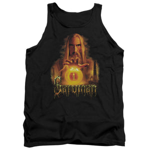 AN OFFCIALLY LICENSED LOR SARUMAN ADULT UNISEX TANK TOP BLACK