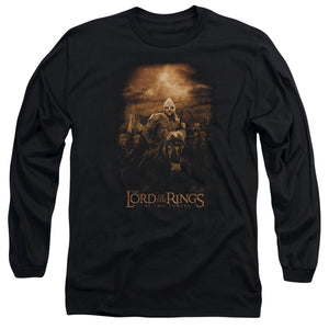 AN OFFCIALLY LICENSED LOR RIDERS OF ROHAN MEN'S LONG SLEEVE T-SHIRT BLACK