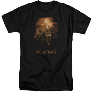 AN OFFCIALLY LICENSED LOR RIDERS OF ROHAN MEN'S TALL FIT T-SHIRT BLACK