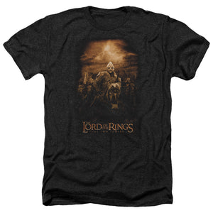 AN OFFCIALLY LICENSED LOR RIDERS OF ROHAN MEN'S HEATHER T-SHIRT CHARCOAL