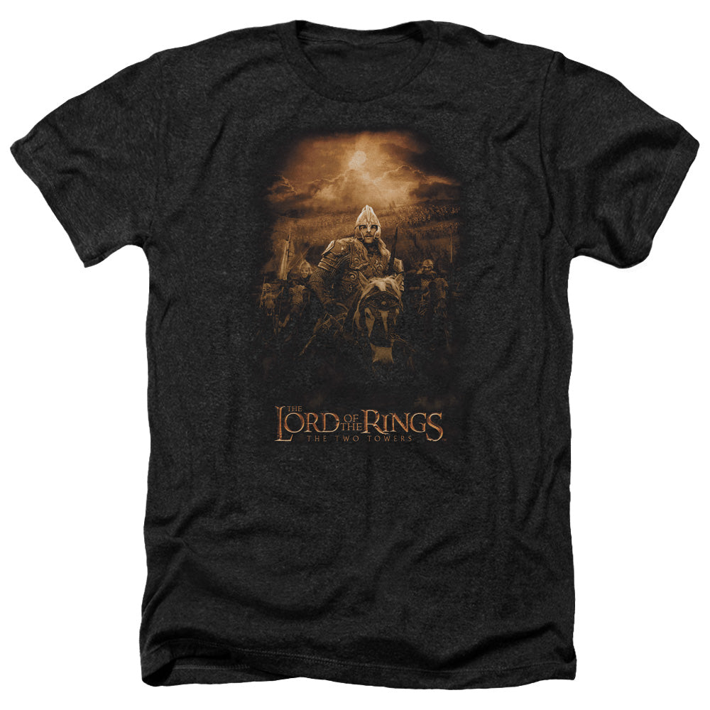 AN OFFCIALLY LICENSED LOR RIDERS OF ROHAN MEN'S HEATHER T-SHIRT CHARCOAL