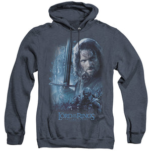 AN OFFCIALLY LICENSED LOR KING IN THE MAKING ADULT UNISEX HEATHER PULLOVER HOODIE NAVY
