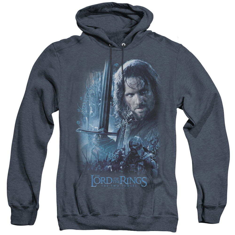 AN OFFCIALLY LICENSED LOR KING IN THE MAKING ADULT UNISEX HEATHER PULLOVER HOODIE NAVY