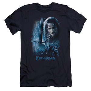 AN OFFCIALLY LICENSED LOR KING IN THE MAKING MEN'S PREMIUM SLIM FIT T-SHIRT NAVY