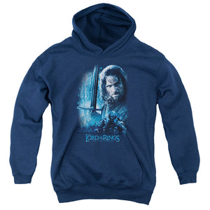 AN OFFCIALLY LICENSED LOR KING IN THE MAKING YOUTH HOODIE NAVY