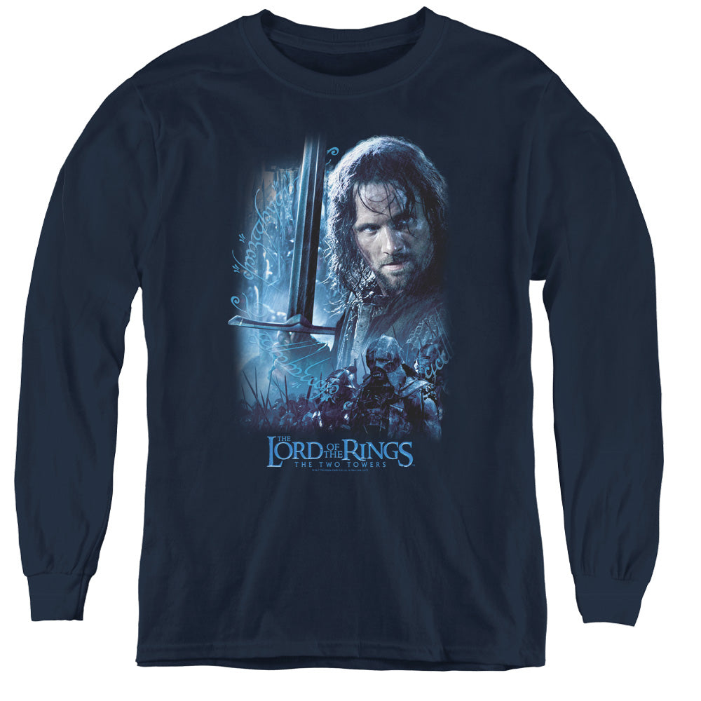 AN OFFCIALLY LICENSED LOR KING IN THE MAKING YOUTH LONG SLEEVE T-SHIRT NAVY