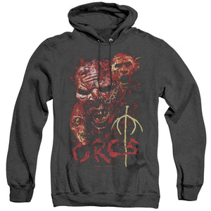 AN OFFCIALLY LICENSED LOR ORCS ADULT UNISEX HEATHER PULLOVER HOODIE BLACK