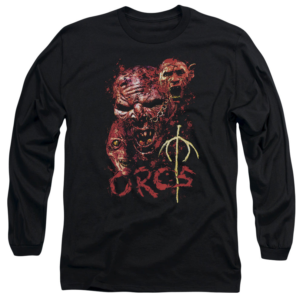 AN OFFCIALLY LICENSED LOR ORCS MEN'S LONG SLEEVE T-SHIRT BLACK