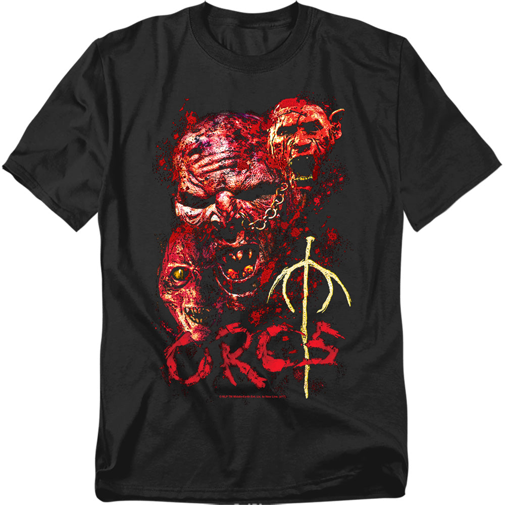 AN OFFCIALLY LICENSED LOR ORCS MEN'S REGULAR FIT T-SHIRT BLACK