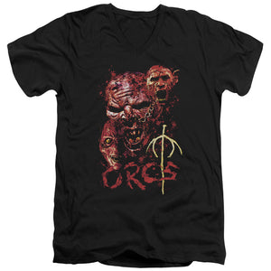 AN OFFCIALLY LICENSED LOR ORCS MEN'S V-NECK T-SHIRT BLACK