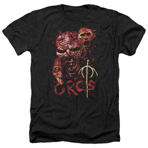 AN OFFCIALLY LICENSED LOR ORCS MEN'S HEATHER T-SHIRT CHARCOAL