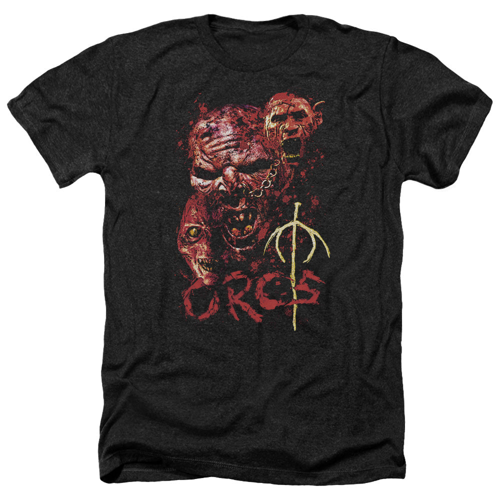 AN OFFCIALLY LICENSED LOR ORCS MEN'S HEATHER T-SHIRT CHARCOAL