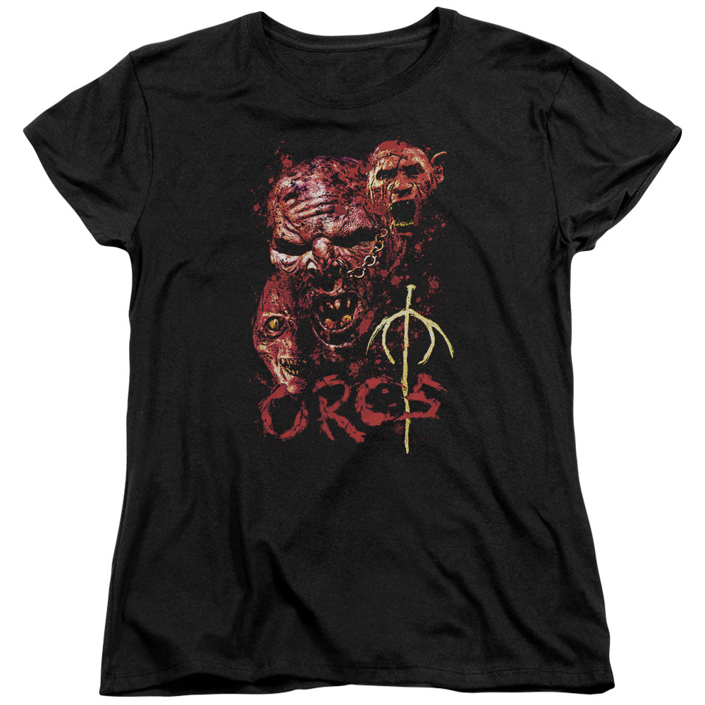 AN OFFCIALLY LICENSED LOR ORCS WOMEN'S REGULAR FIT T-SHIRT BLACK