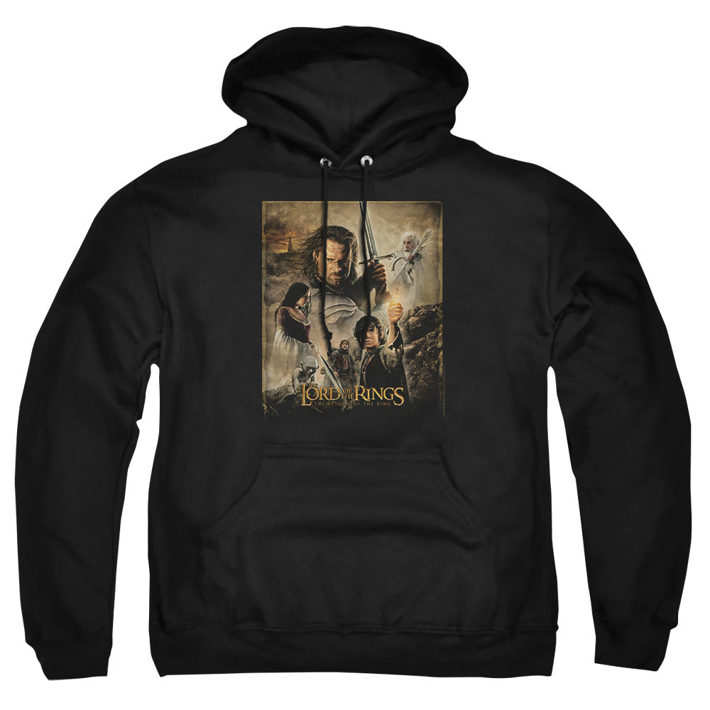 AN OFFCIALLY LICENSED LOR ROTK POSTER ADULT UNISEX PULLOVER HOODIE BLACK